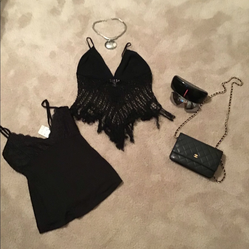 Black tank top
